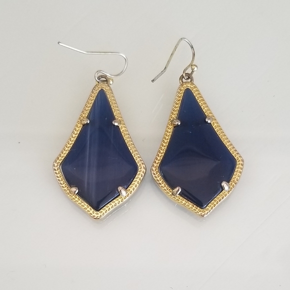 Kendra Scott Navy Alex Earrings - Picture 3 of 3